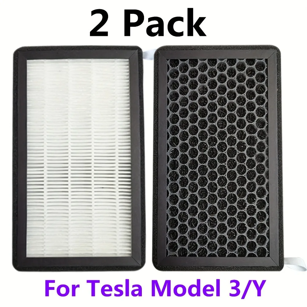 

2-Pack HEPA & Activated Carbon Air Filter - Perfect Replacement for Tesla Model 3 & Model Y (2016-2023)