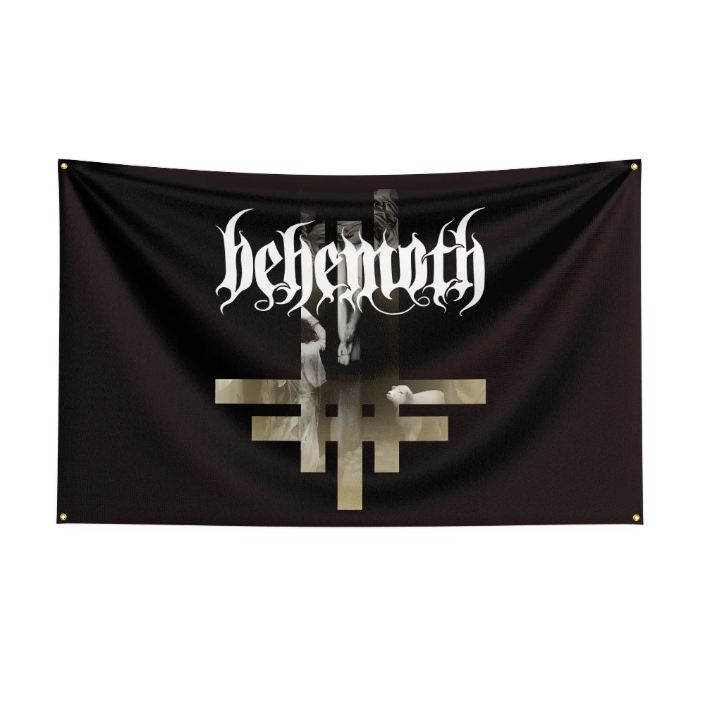 لافتة طباعة رقمية بوليستر لغرفة النوم ، علم فرقة موسيقى الروك الثقيلة ، فن حائط ، ديكور نسيج خارجي ، حيوانات ضخمة ، 3 × 5 أقدام