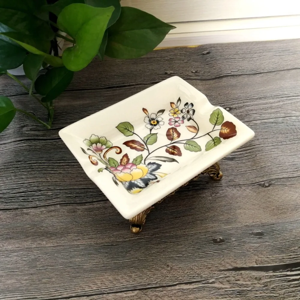 

Креативная винтажная керамическая мыльница с самовозвратом, держатель для мыла ручной работы, контейнер для мыла в европейском стиле для ванной комнаты и кухни