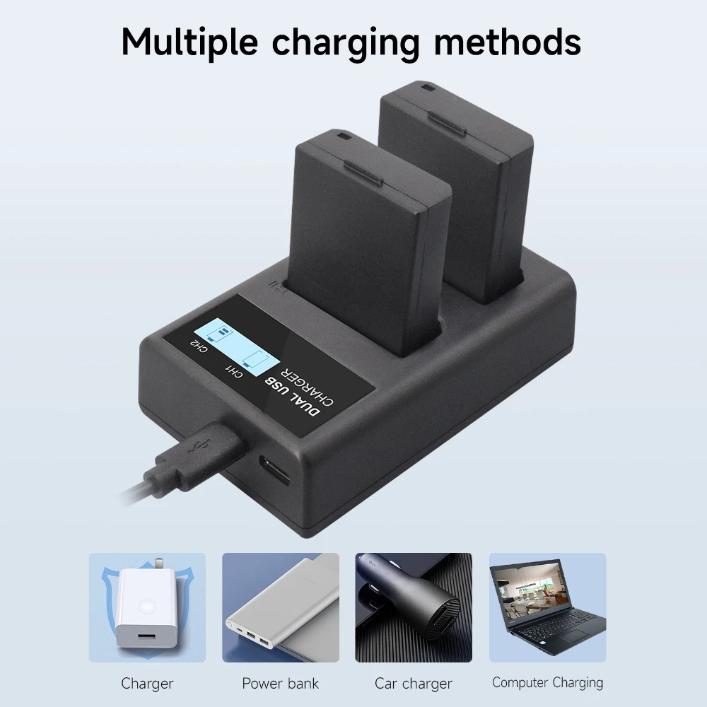 LP-E10 E10 LPE10 Digital Camera Battery With LCD Charger For Canon EOS 1100D 1200D 1300D 2000D 4000D Rebel T3 T5 T6 KISS X50 X70