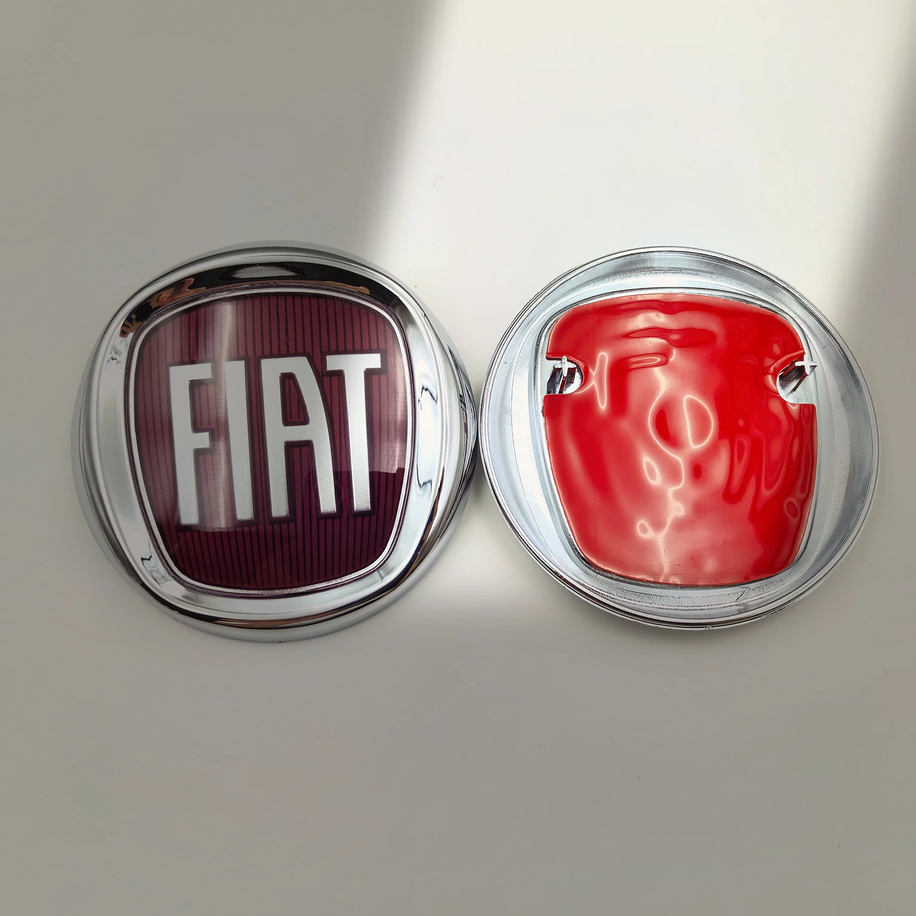 

1pcs 8.5cm 85mm logo fiat acrylic Car Front logo Front grill front Rear Bumper tail door trunk Emblem Accessories for fiat 500