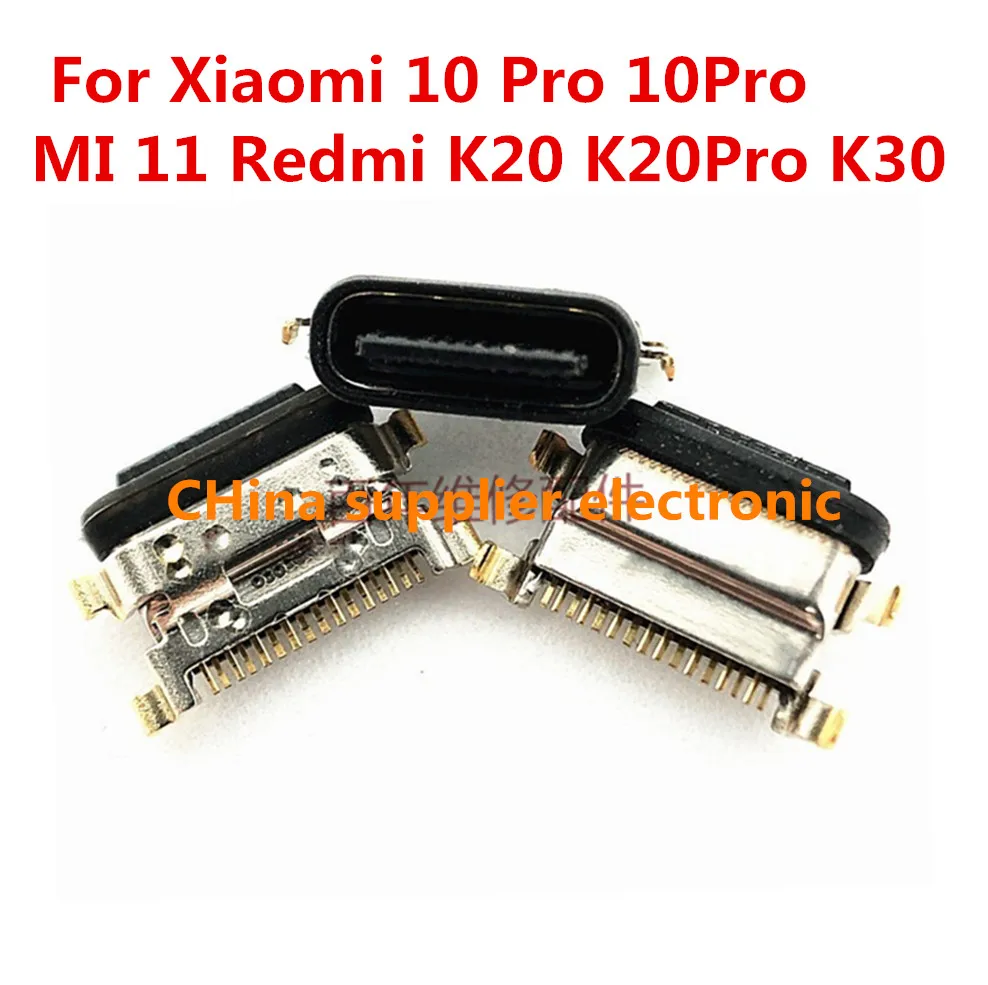 10pcs-100pcs USB Charging Port Jack socket charger Connector dock For Xiaomi 10 Pro 10Pro MI 11 Redmi K20 K20Pro K30 K40