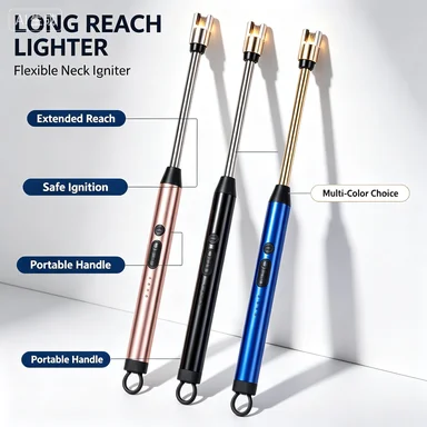 Creative Electric Solitary Electronic Pulse Ignition Household Kitchen Artifact Outdoor Windproof Long Range Charging Lighter Wh