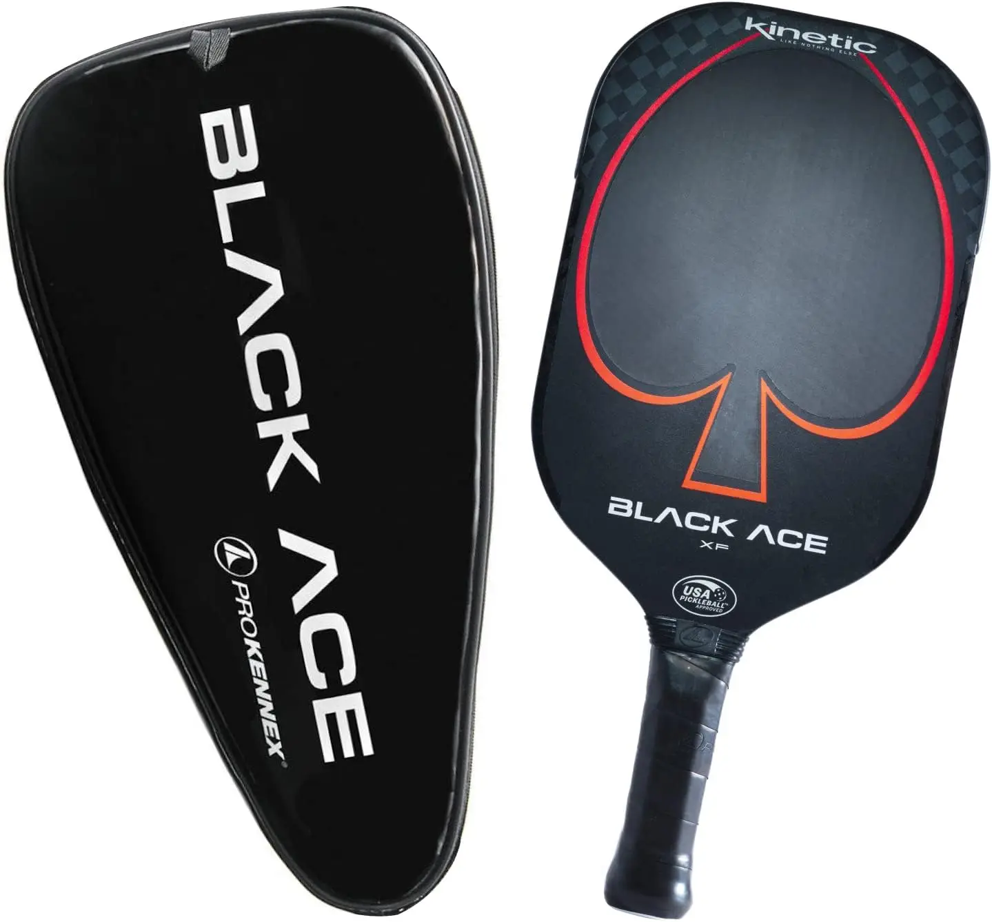 PROKENNEX Black Ace with Paddle Cover - Pickleball Paddle with Toray Carbon Fiber Face - Comfort Pro Grip - USAPA Approved