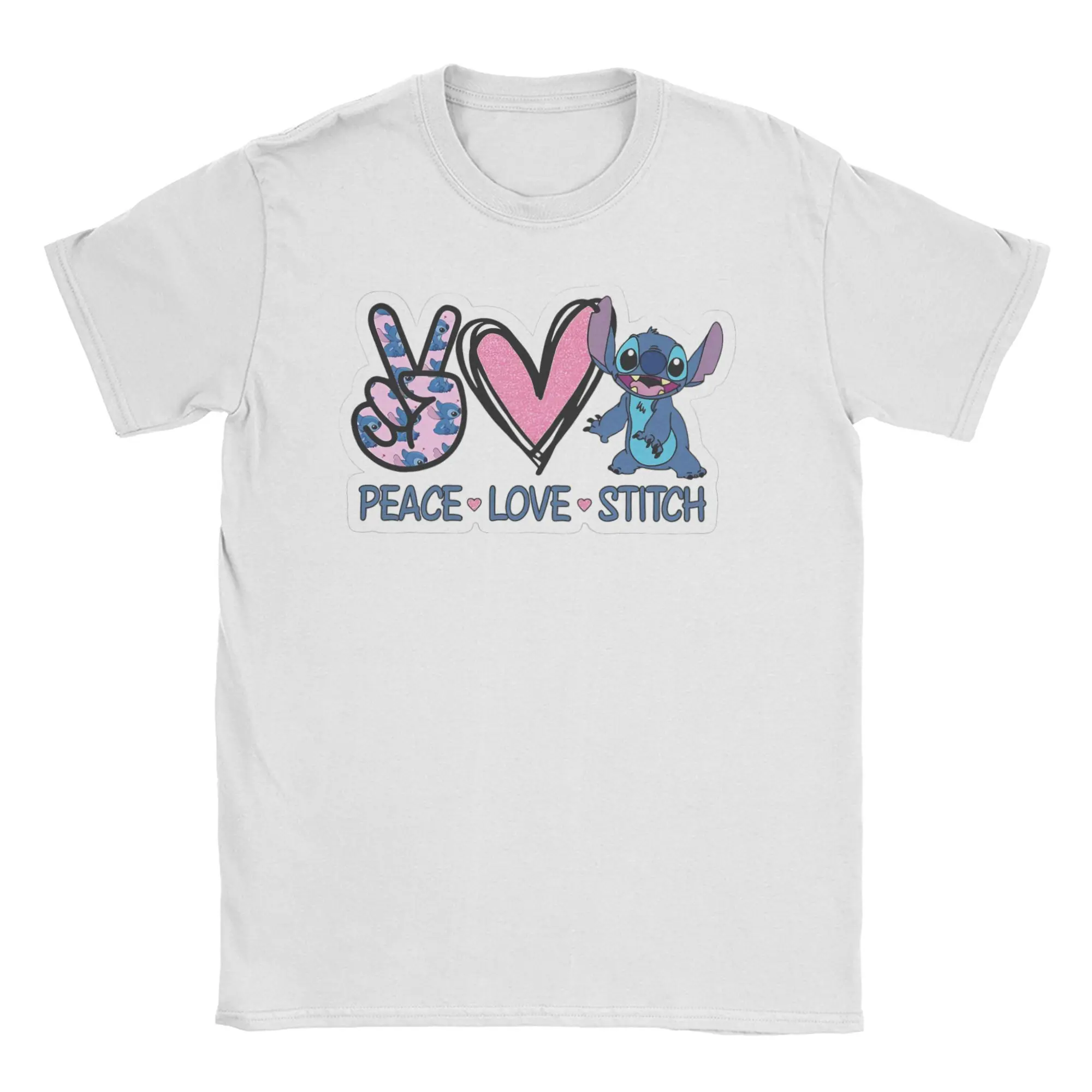 

i love stitch Graphic Printing T Shirts Men Women Pure Cotton Tee Shirt Clothing