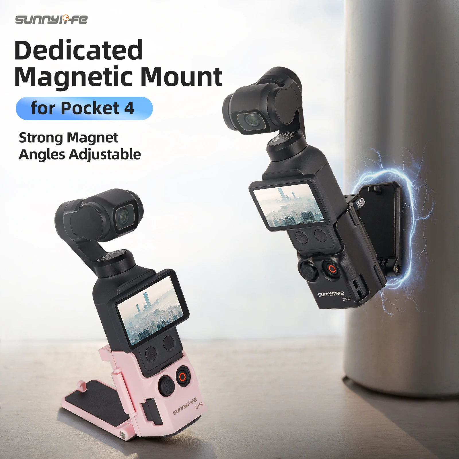 Sunnylife Magnetische Halterung für DJI OSMO POCKET 4 Clip-Halterung V-log/Tischhalterung für DJI Pocket 4 Kamera-Zubehör