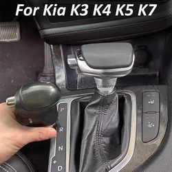 Auto Leather Gear Stick Shift Knob Handle Lever For Kia K3 K4 K5 K7 Optima Forte Koup Sportage Cerato morning Accessories