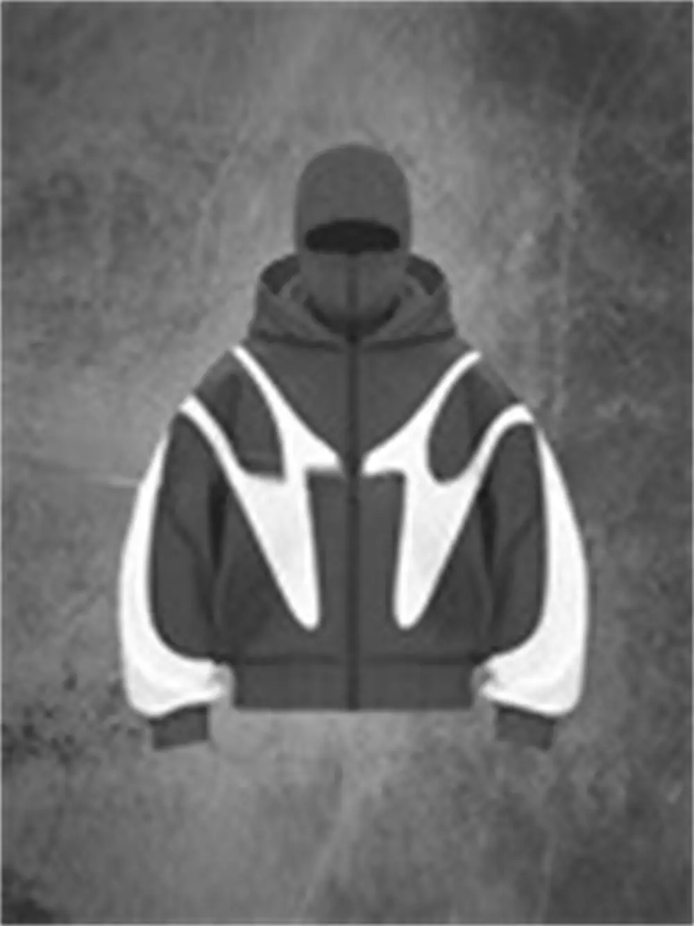 2025 marchio di moda americano doppio cappello bandit design cardigan con cerniera con cappuccio felpa giacca da strada antivento da coppia