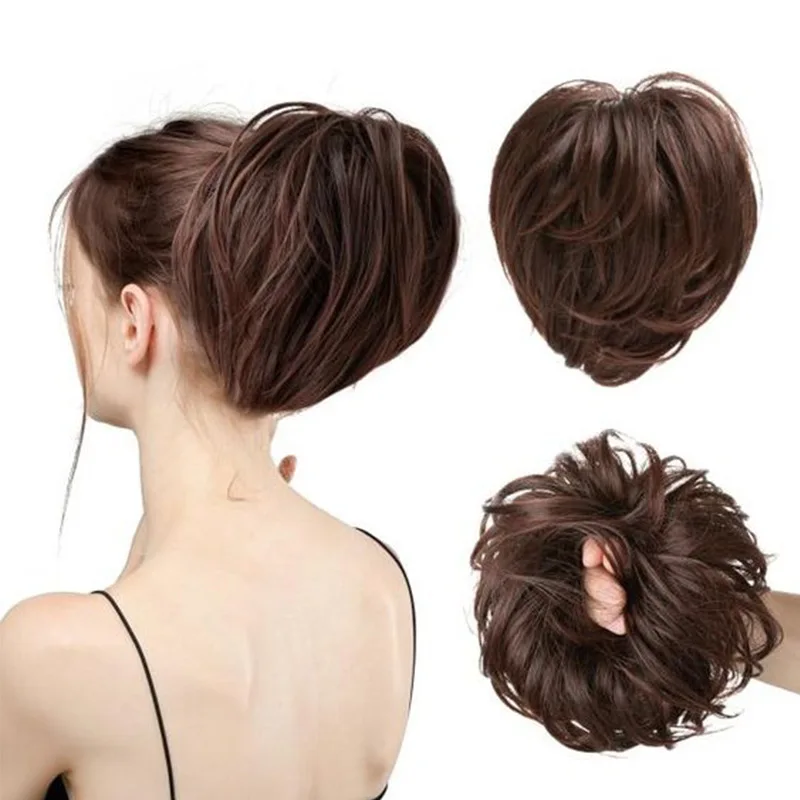 Pageup Synthetic Chignon Extensions Messy Elastic Hair Bun Pieces Updo Hairpiece High Temperature Fiber Natural Fake Hair