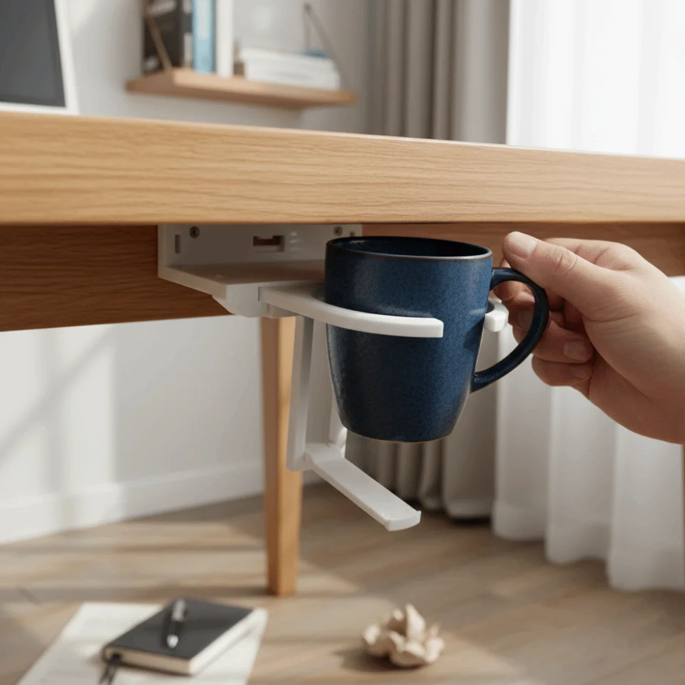 

Claw Design Fold Out Drink Holder Extendable Multi Functional Retractable Can Claw Foldable Storage Rack Under-Table Cup Rack