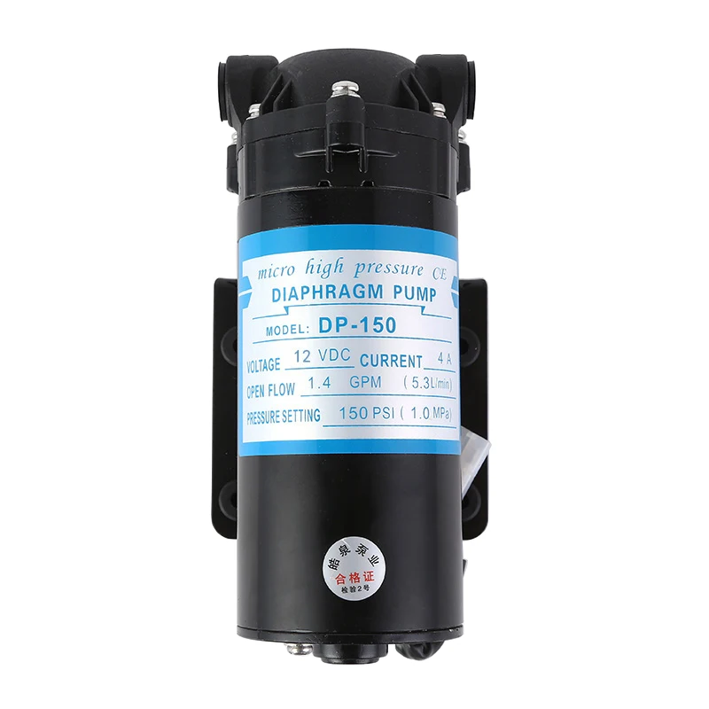 DP-150-12v  24V 30W Silent RO Booster High Pressure Water Pump Self Priming Mini Diaphragm Pump 5.3L/min 150Psi