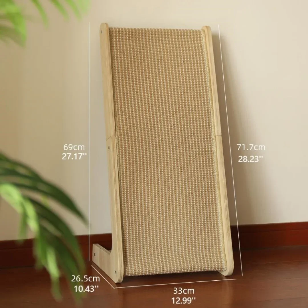 Cat Scratcher L Shape Cat Scratching Post Sisal Cat Scratching Ramp Large Vertical Scratcher Protecting Furniture for Indoor Cat