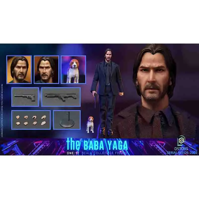 

In Stock Original DSTOYS 1/12 DS-2302 John Wick Keanu Reeves Movie Character Model Art Collection Toy Gift