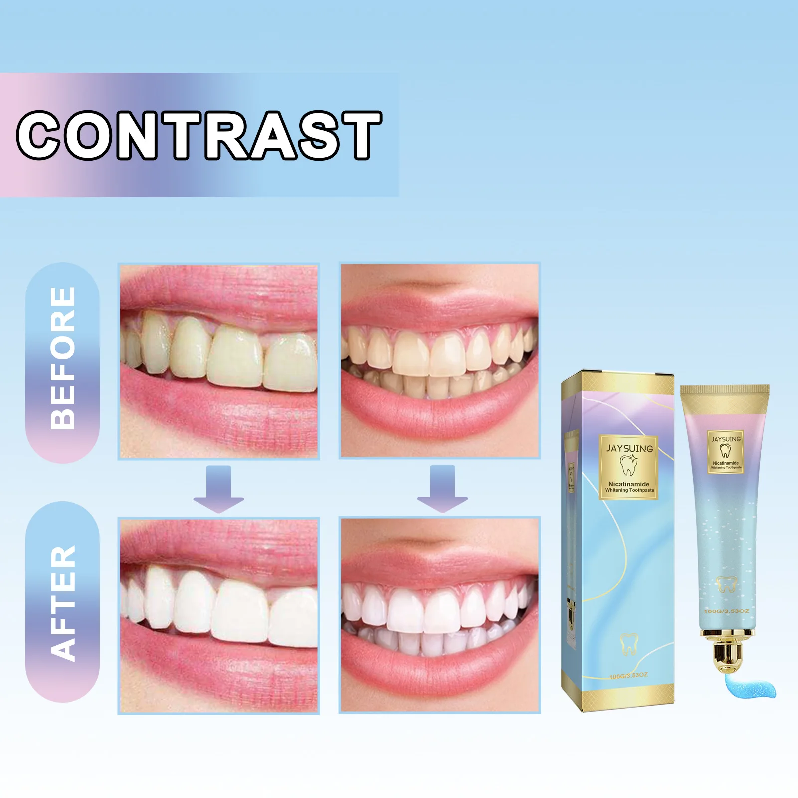 Probiotic Whitening Toothpaste Stain Removal Fresh Breath Prevents Plaque Oral Care Color Corrector Whitening Teeth Toothpaste