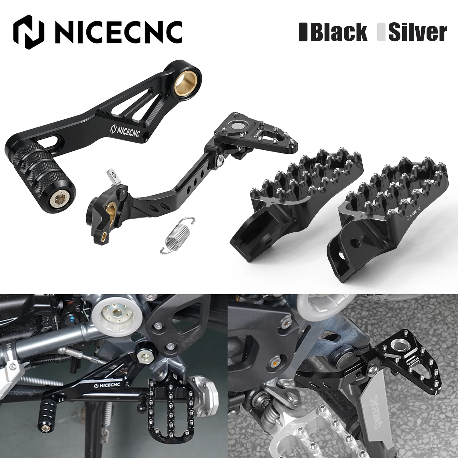 

For 2019-2023 BMW R1250GS R 1250 GS Gear Shift Lever Rear Brake Pedal Lever Foot Pegs Rests R1200GS R 1200GS 2013-2017 2018