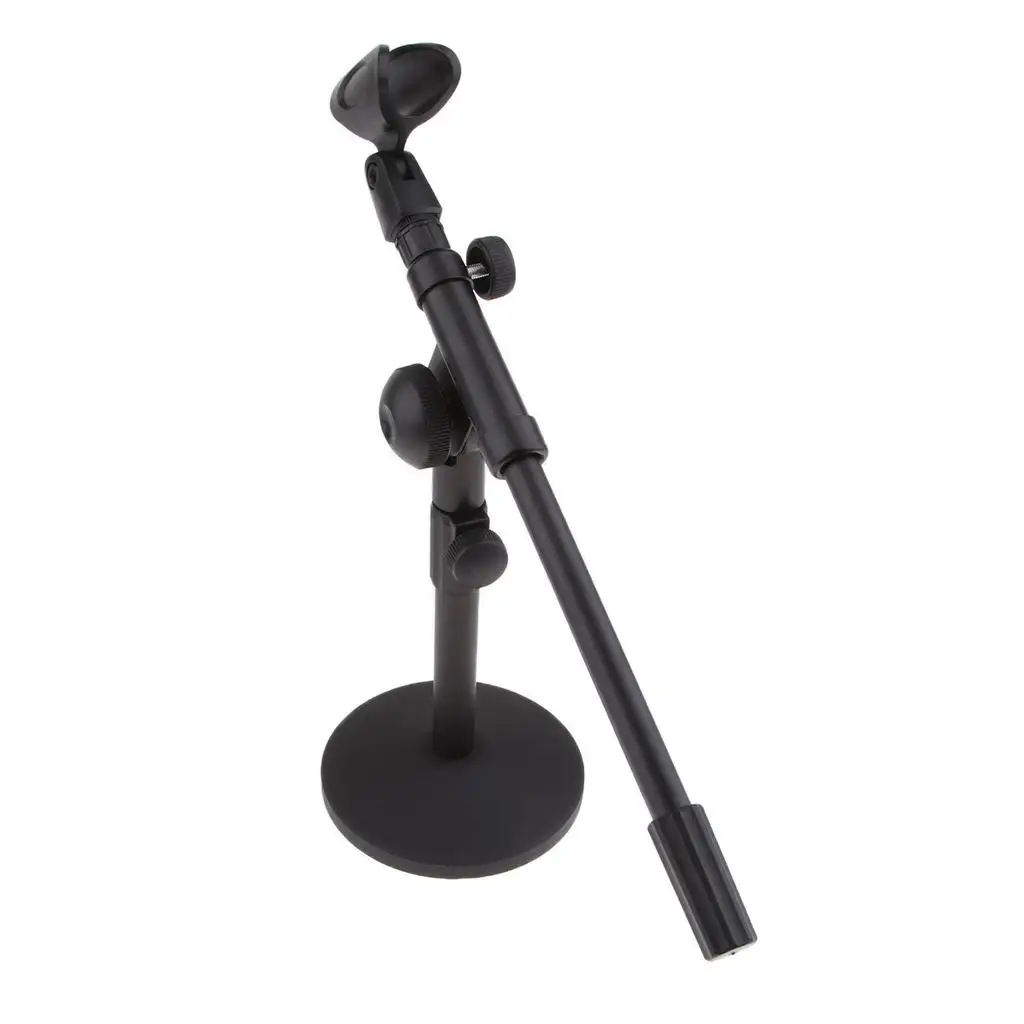 Universal Adjustable Tabletop Mic Holder 13inch ,Base Dia 5.12inch for Radio Broadcasting Studio,Stages, And TV Stations