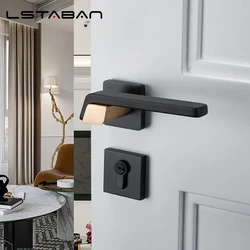 Aluminum Alloy Door Lock With Key European Minimalist Bedroom Mute Cylinder Security Interior For Living Room Bathroom Universal