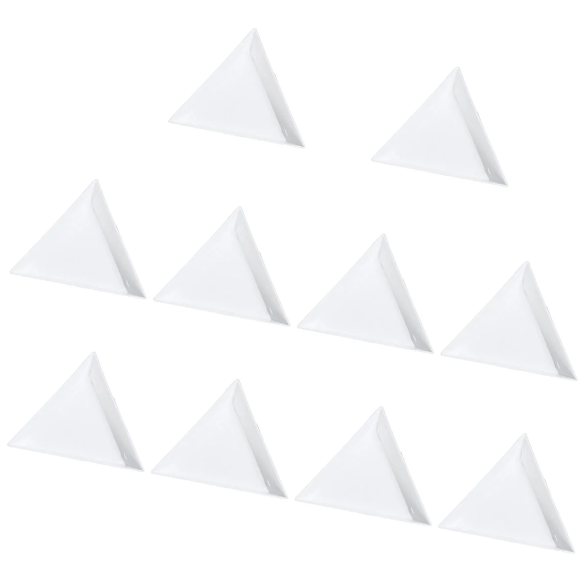 10 Pcs Bead Trays Triangle Jewelry Plates Jewlery Making Tools Accessories White Supplies