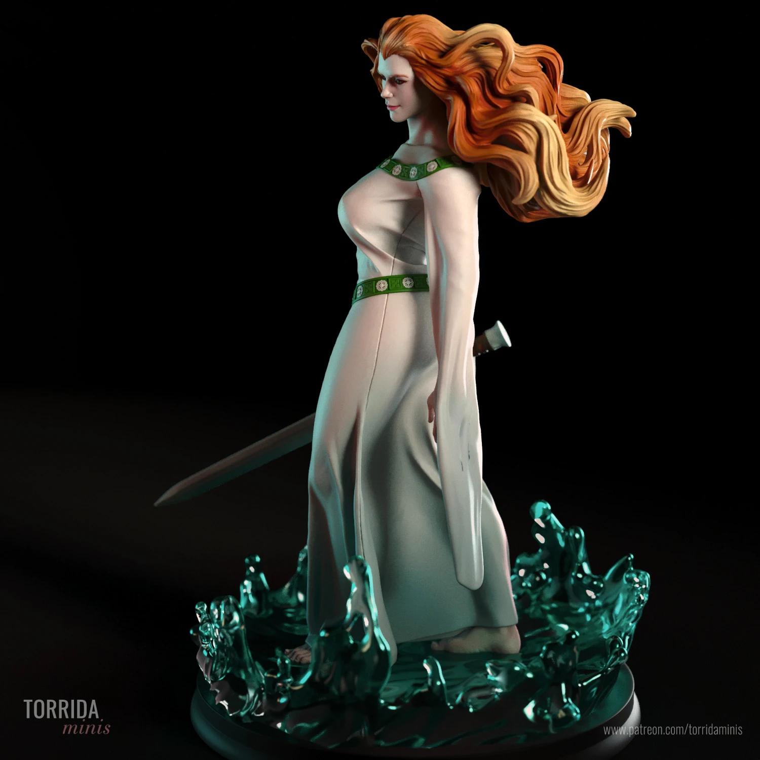 1/24 modèles d'impression 3d Belle Lady Lake NSFW résine figurine non assemblée modèle Kit bricolage Miniature réduction Statue non peint Kit jouet