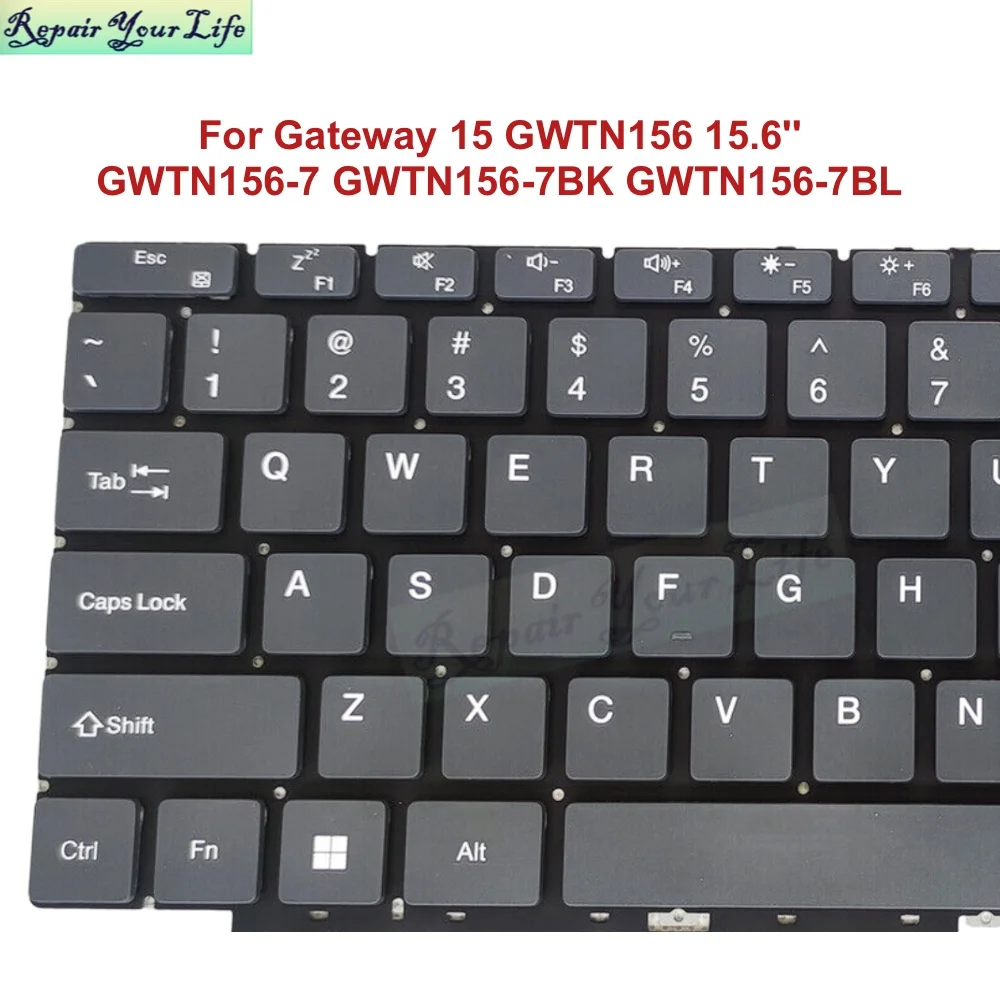 US English Keyboard for Gateway 15 GWTN156 15.6\'\' GWTN156-7 GWTN156-7BK GWTN156-7BL Replacement Keyboards PRIDE-K3960 YXT-93-222