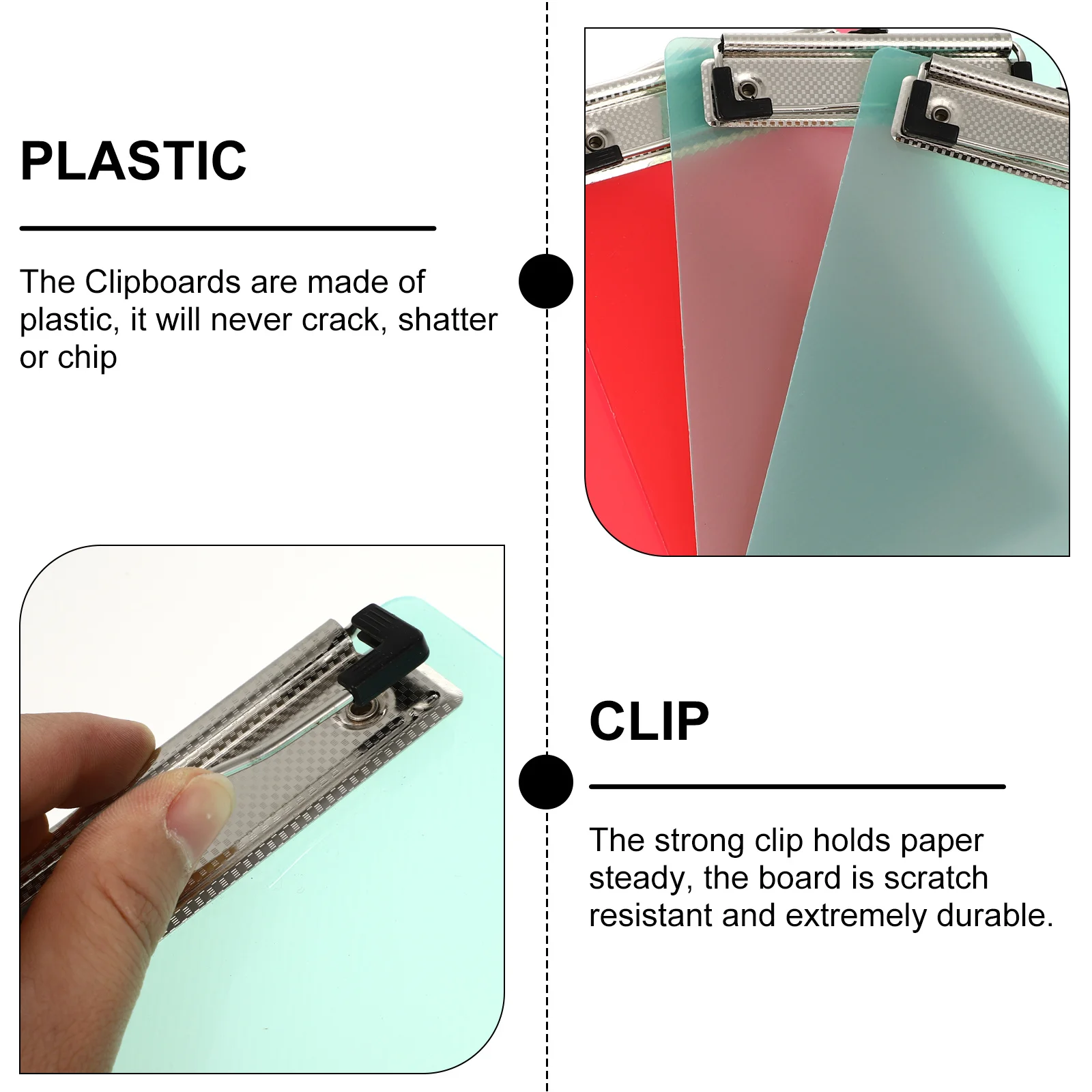 

5Pack Mini Transparent Plastic Clipboards A6 Low Profile Clip Boards for Memo Pads Notes Shopping Lists Office School