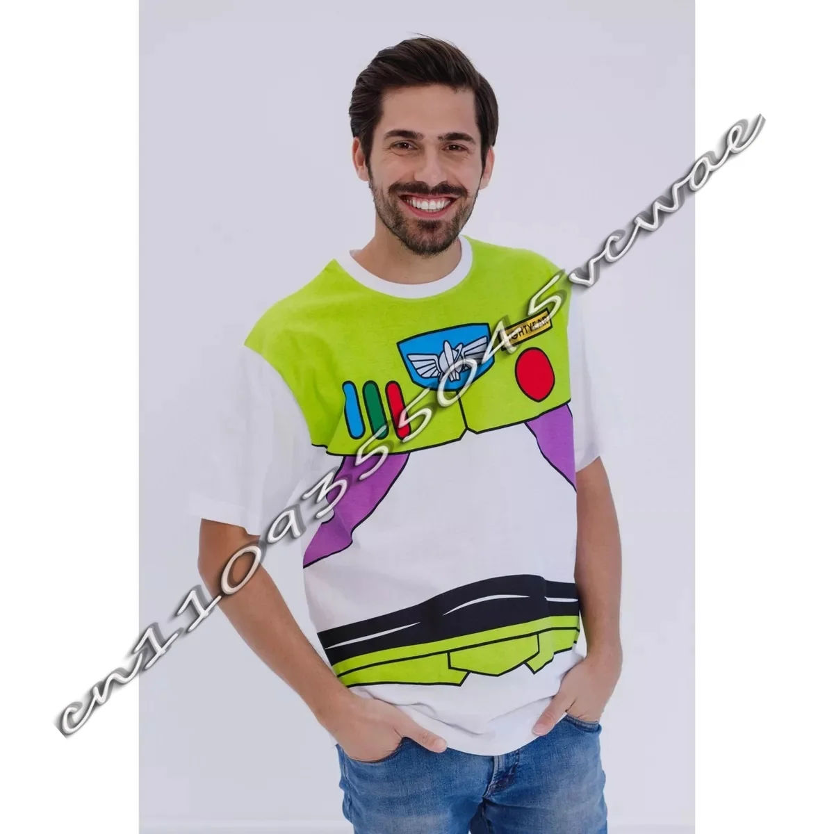 

Футболка Disney Cos Toy Story Buzz Lightyear Hug Dragon Theme на День святого Валентина, летняя спортивная футболка для мужчин и женщин, топ для беременных 2026