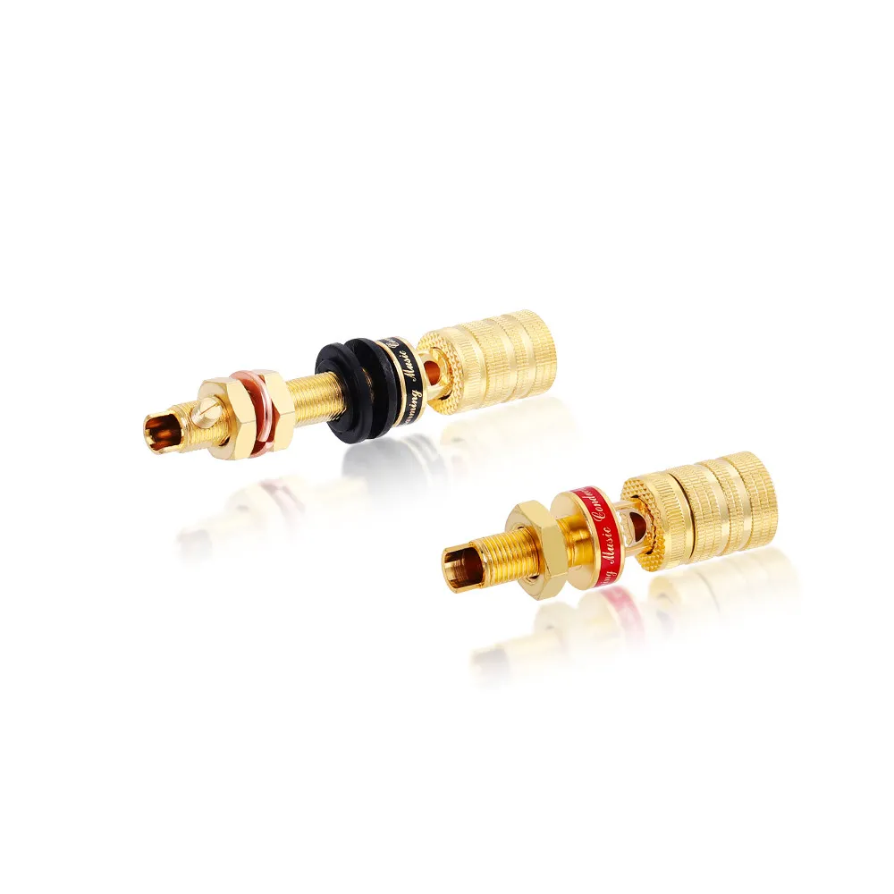 USA CMC 838 Series Long/Short High Purity Copper Gold Plated Power Amplifier Speaker Speaker Terminals