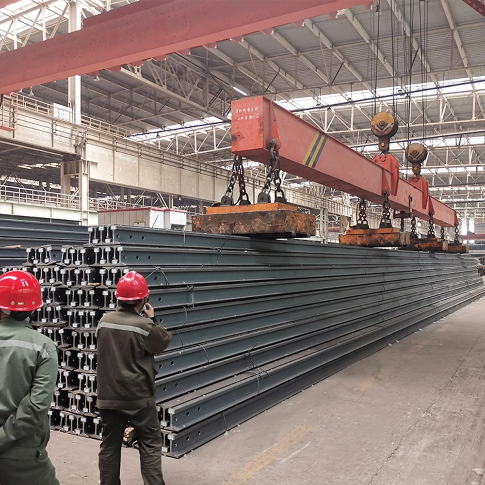 U71Mn Standard Crane Steel Rails 52.8kgs/m Track Railroad Rail Railway CE Certification