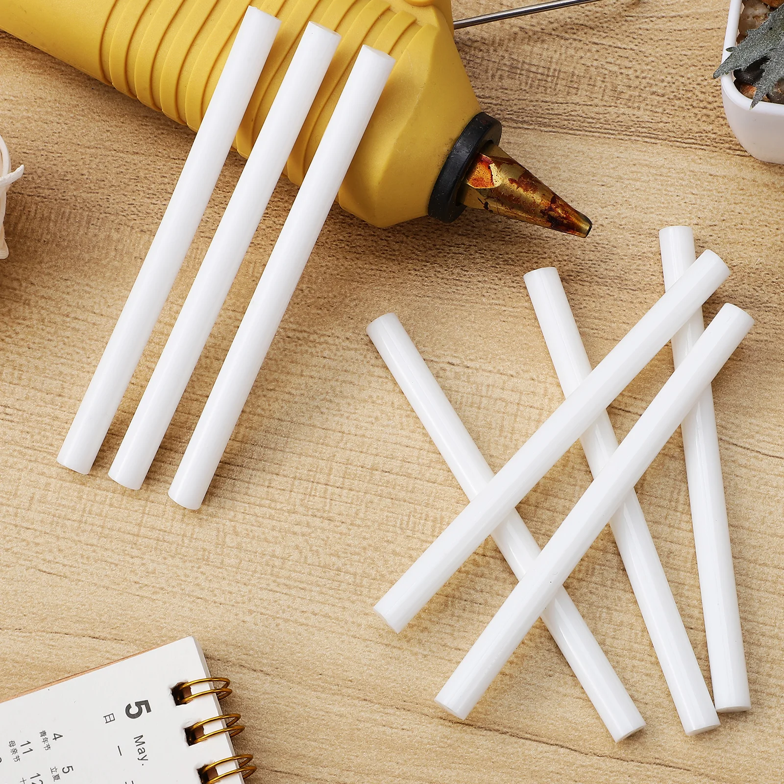 

16pc Hot Melt Glue Sticks Super Adhesive Mini White Bulk Craft DIY Arts School Projects Home Repair Safe Material High