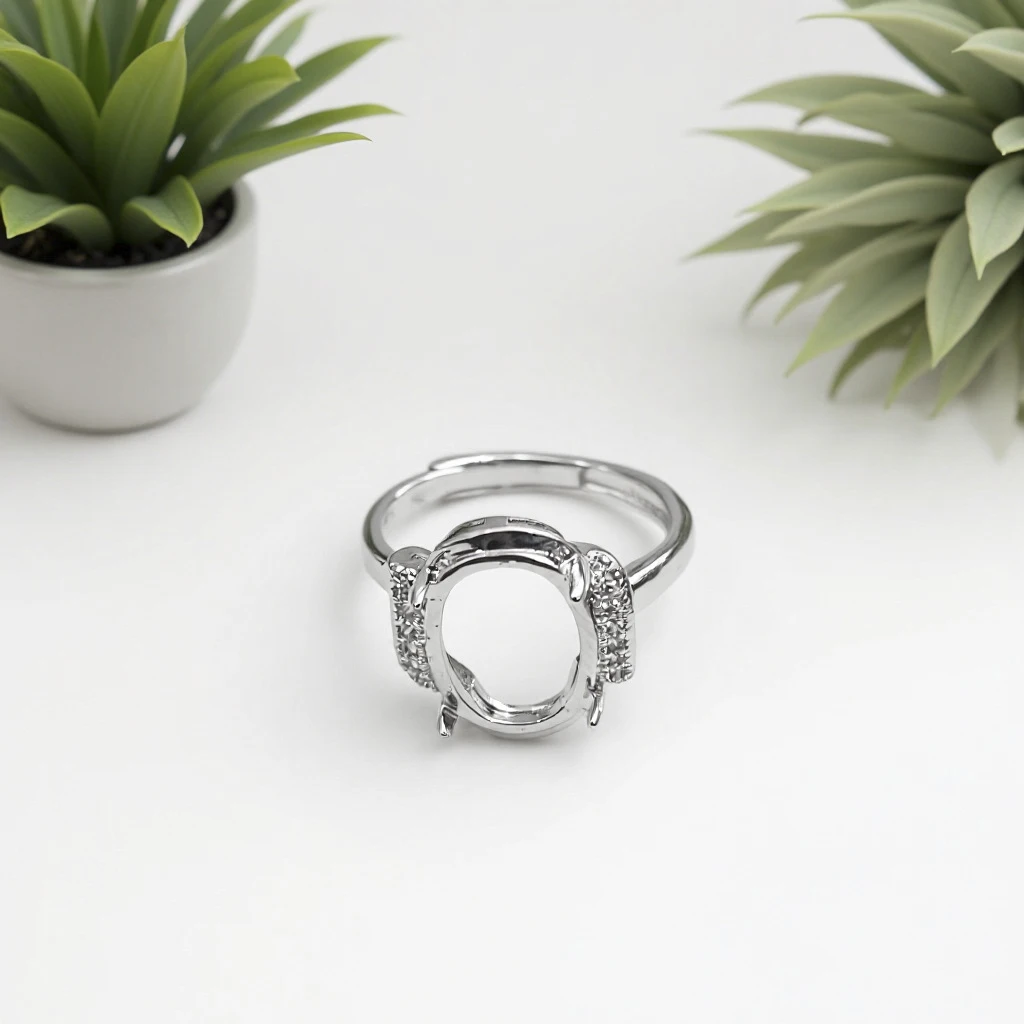 

2 шт. регулируемые основы для колец с фианитами (CZ) 10*14 мм, 4-крапановые крепления, латунные компоненты для изготовления колец своими руками, для создания ювелирных изделий