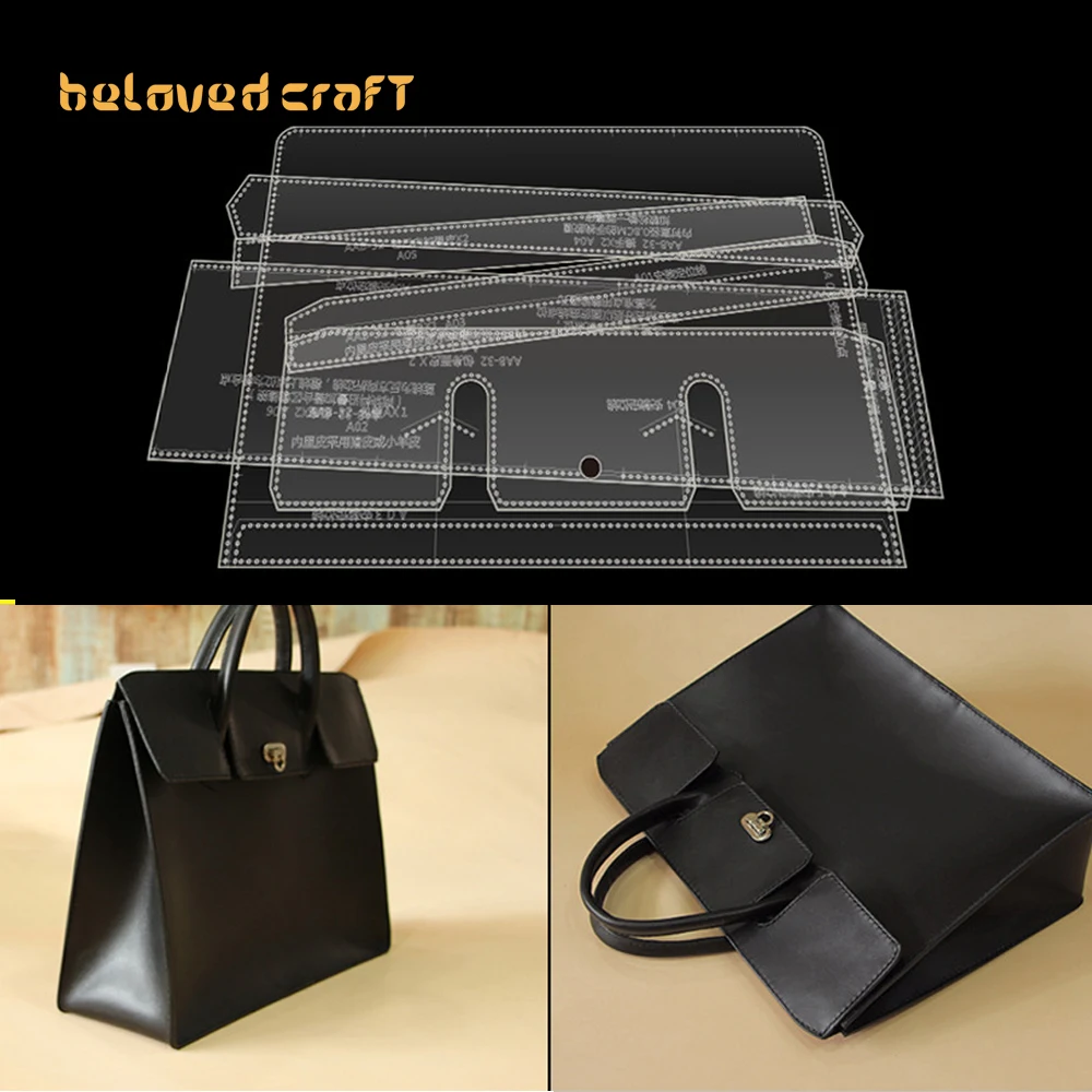 BelovedCraft-Leather Bag Pattern Making with Acrylic Templates for Crossbody bag, handbag