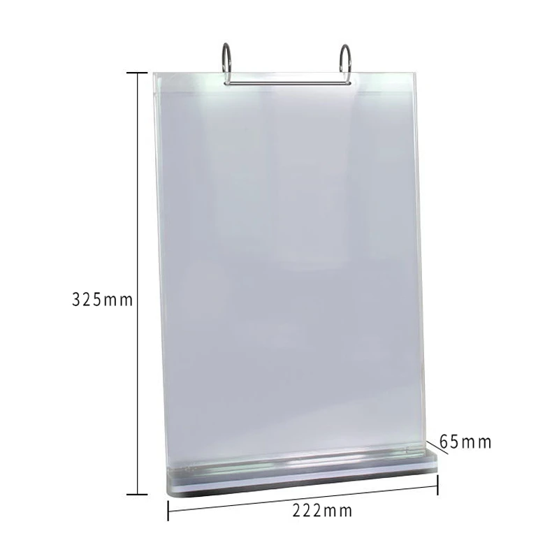 2X A4 Multi-Page Flip Display Card Label Display Stand Detachable Label Business Menu Holder