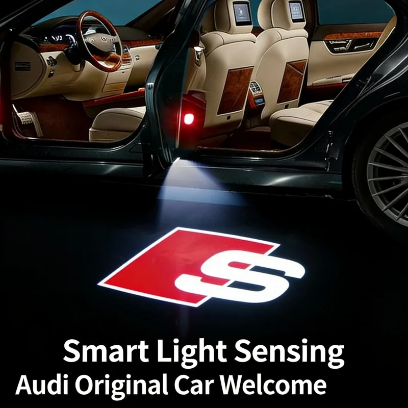 

2Pcs Car Door LED HD Welcome Lamps Courtesy Shadow Logo Light for Audi Sline Quattro A1 3 A5 A6 A7 A8 TT Q1 Q2 Q3 Q5 Q6 Q7