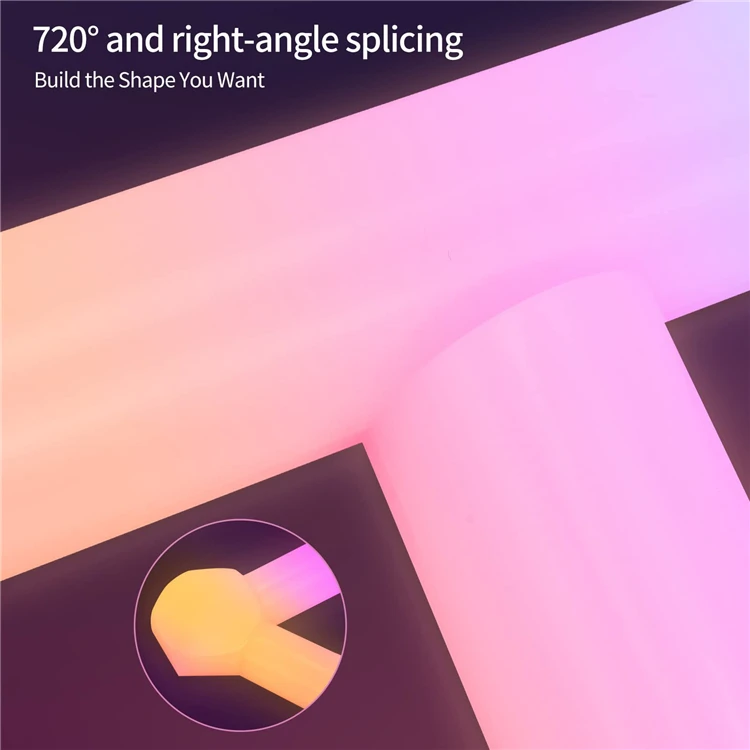 FUNN016 RGB Smart Constellation Wall Lights Multicolor Segmented Control Game Music Sync AlexaGoogle Assistant LED Bars