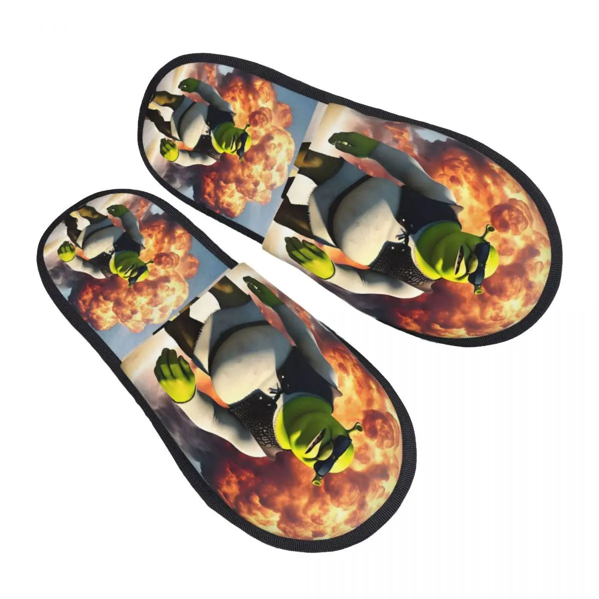 

Пользовательские Шрек крутые забавные мультяшные мягкие домашние тапочки из пены с эффектом памяти женские удобные теплые нескользящие тапочки в стиле аниме Kawaii