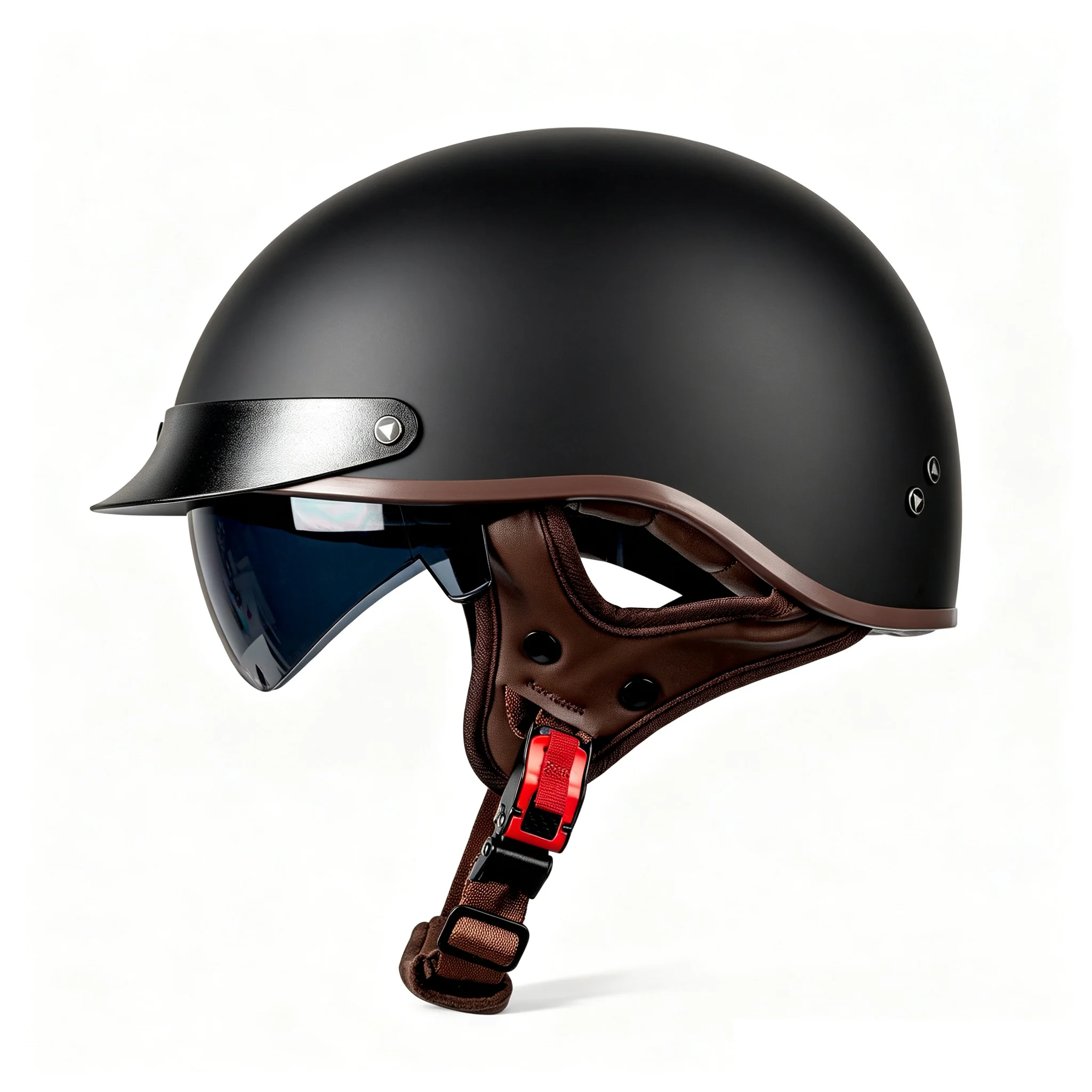 Comfortable and breathable motorcycle retro half helmet cruising helmet for men and women is universal in all seasons.