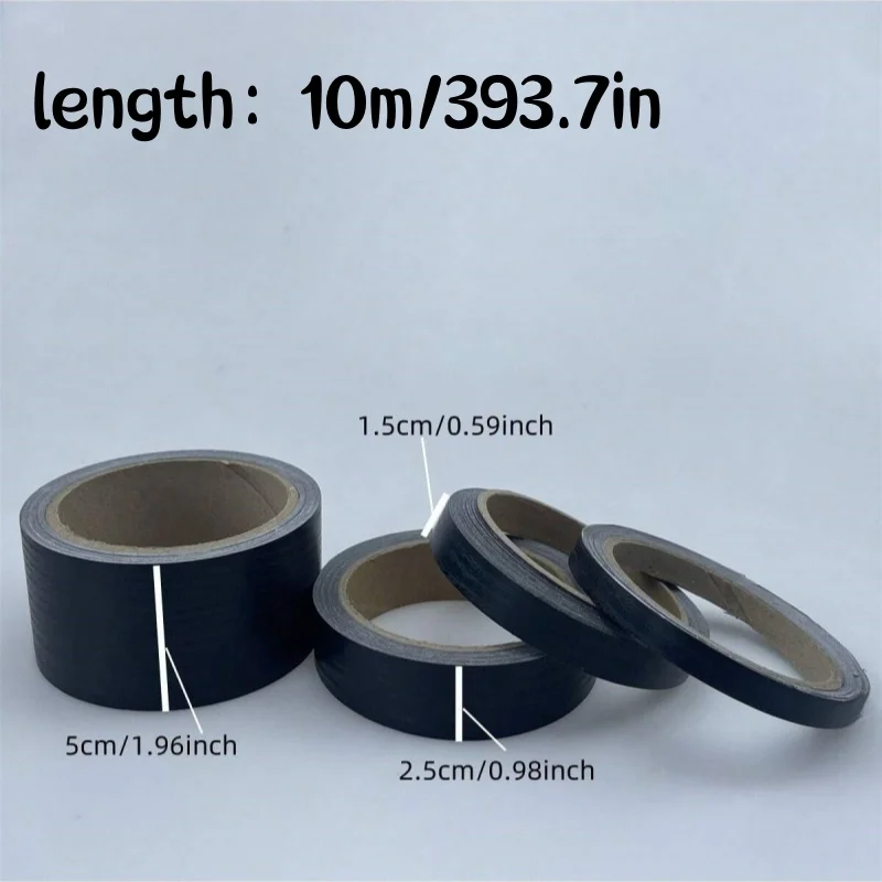 1Pc 10m/393.7inch Black Wood Grain Self-adhesive PVC Edge Banding, Wood Grain Edge Banding,Used For  Decorating Borders