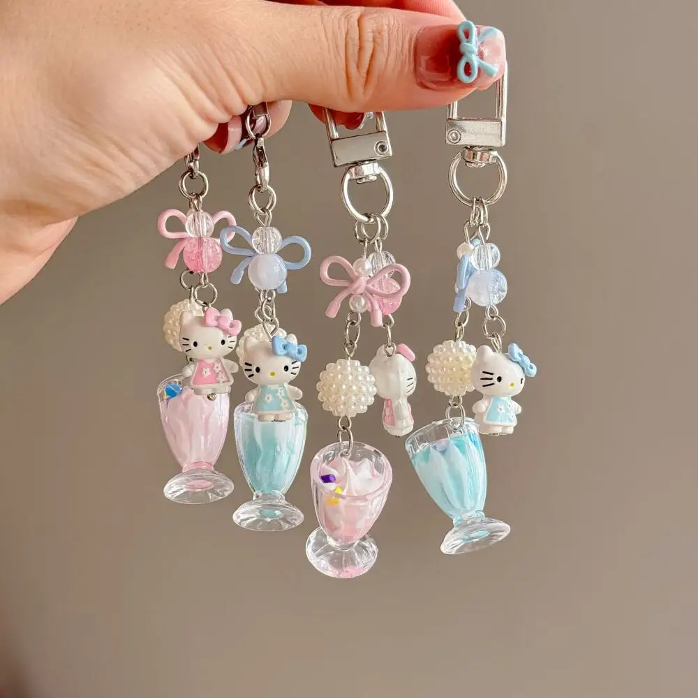 

Kawaii летнее мороженое Hello Kitty мобильный кулон мультфильм пара брелок милая девушка рюкзак бант кулон орнамент аксессуары