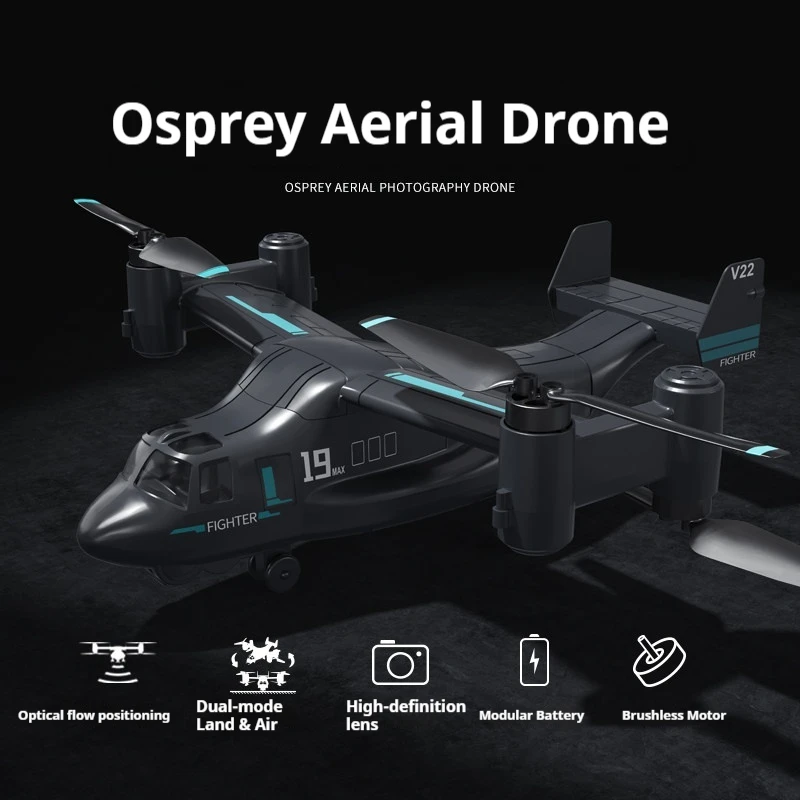 2025 New Model Black  Military Rc Helicopter Missile Launchable Long Endurance Combat Drone Toys For Boys With Storage Case