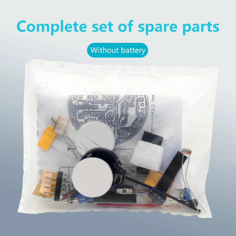 1 Set/LED Breathing Light Soldering DIY Kit Simulated Firefly Flashing Robot Toy Photosensitive Sensor Mobile Robot Part