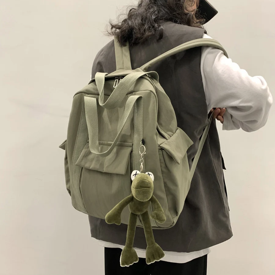 

Girl Fabric School Bag New Fashion College Student Vintage Women Backpack Nylon Female Laptop Bag Travel Male Rucksack mochila