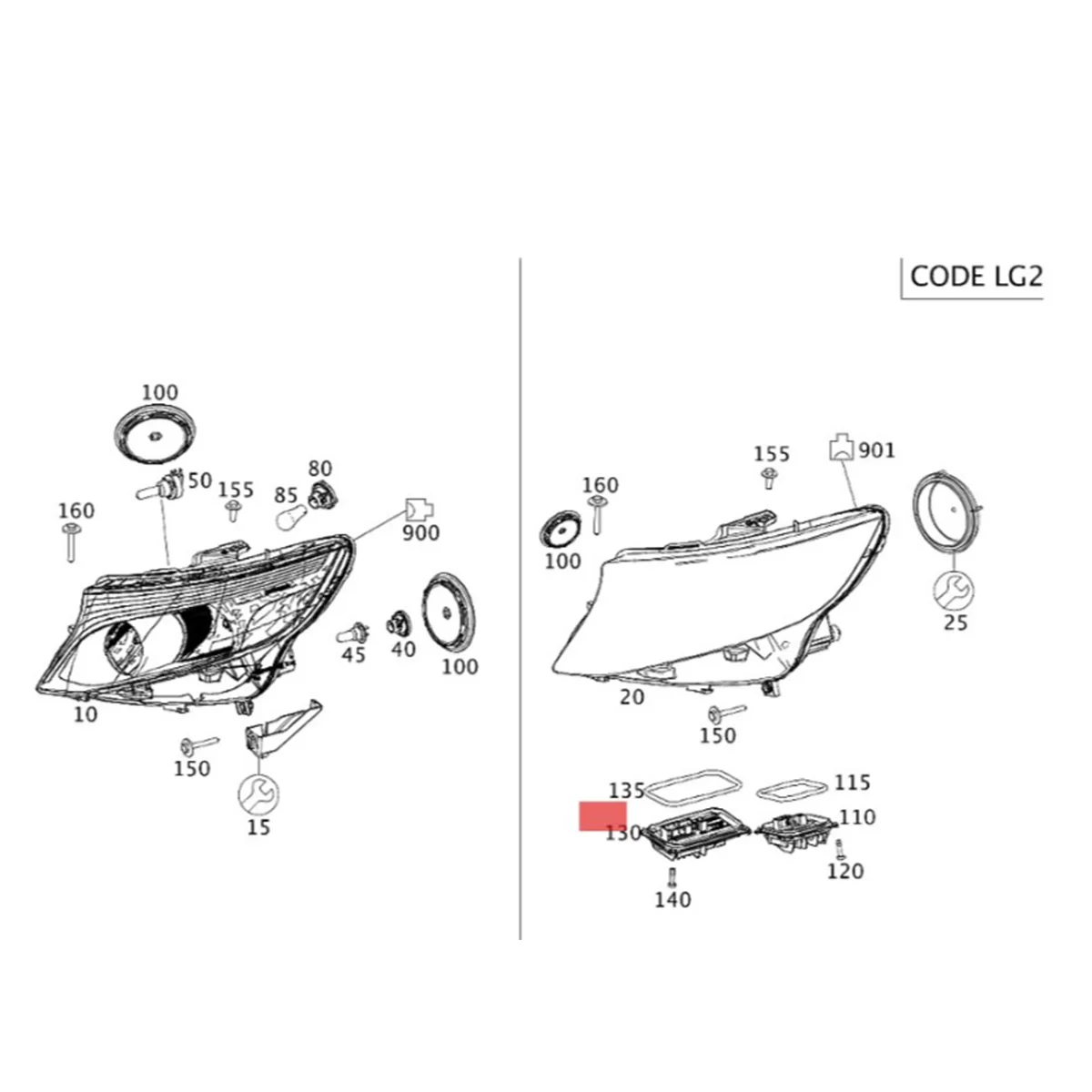 

A2129005424 Car LED Headlight Control Unit DRL Module for E-Class W212 S212 2014-2018 A2129024008