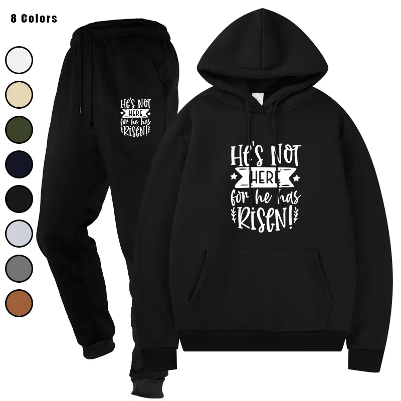 

Men's Casual Fashion Running Two Pieces Sets Hoodies + Pants Sports Suits Tracksuit Sweatshirts Sweatpants Men's Clothing