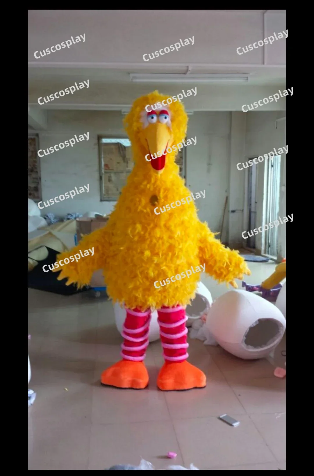 Niedliches Gelbes Big Bird Maskottchen-Kostüm Weihnachts- und Halloween-Kostüm für Erwachsene Cartoon-Charakter Maskottchen