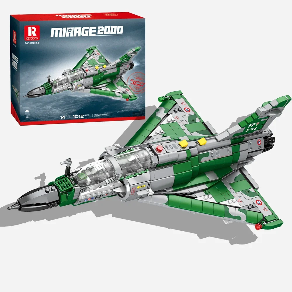 blocs-de-construction-a-jet-de-chasse-mirage-2000-1012-pieces-modele-d'avion-militaire-serie-d'avion-jouets-educatifs-pour-enfants-bricolage-cadeaux-ornements-de-bureau