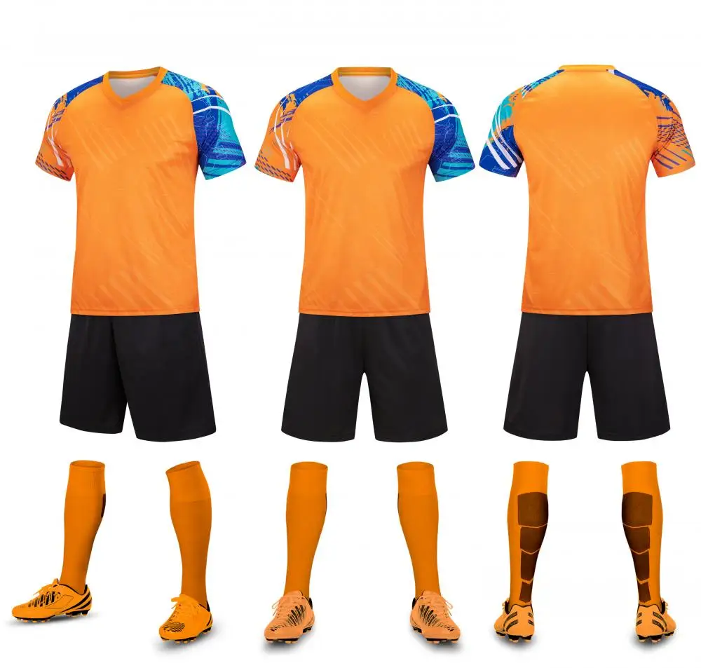 Uniforme de fútbol personalizado para adultos y jóvenes, conjunto de Jersey de fútbol de secado rápido transpirable, kit de equipo de fútbol