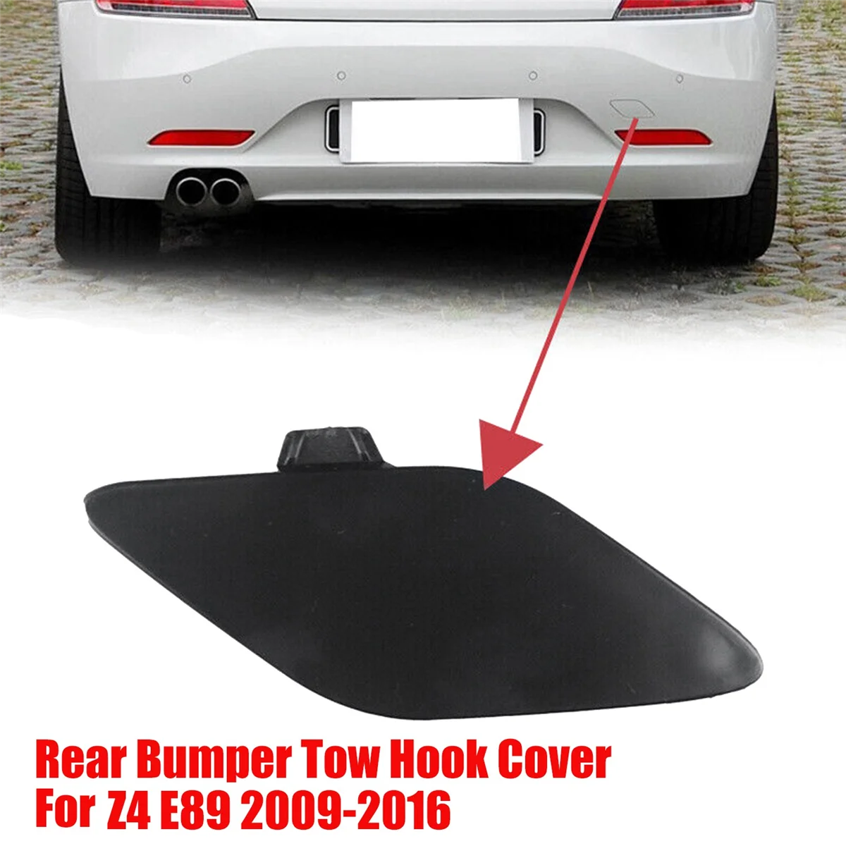 

51127228112 Rear Bumper Towing Cover for BMW E89 Z4 8I 20I 23I 28I 30I 35I 35is 2009-2016 Car Tow Hook Eye Flap Caps