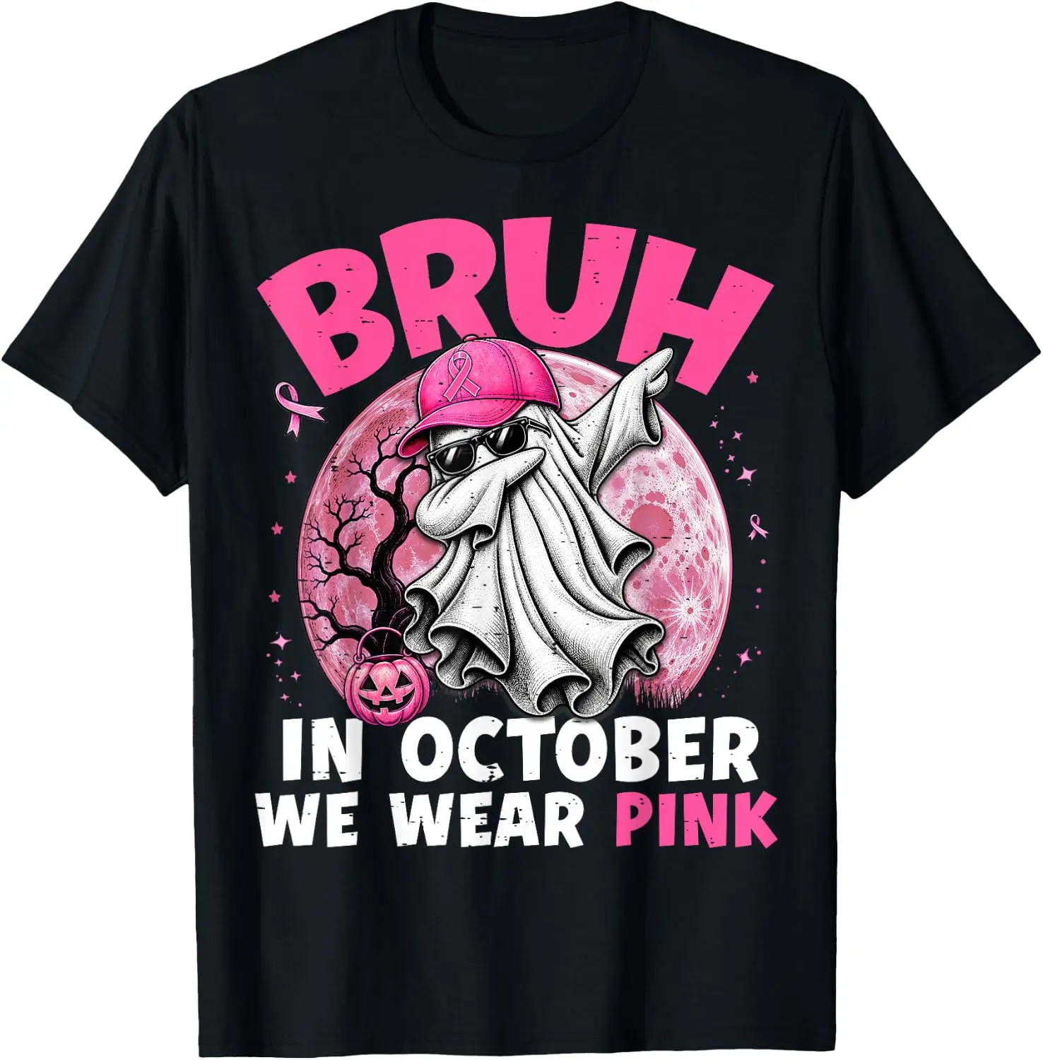 Breast Cancer Bruh In October We Wear Pink Toddler Boys Kids T-Shirt Breathable, heavyweight pure cotton short-sleeve top—stylish, plus-size, and suitable for year-round wear with a sporty, casual vibe