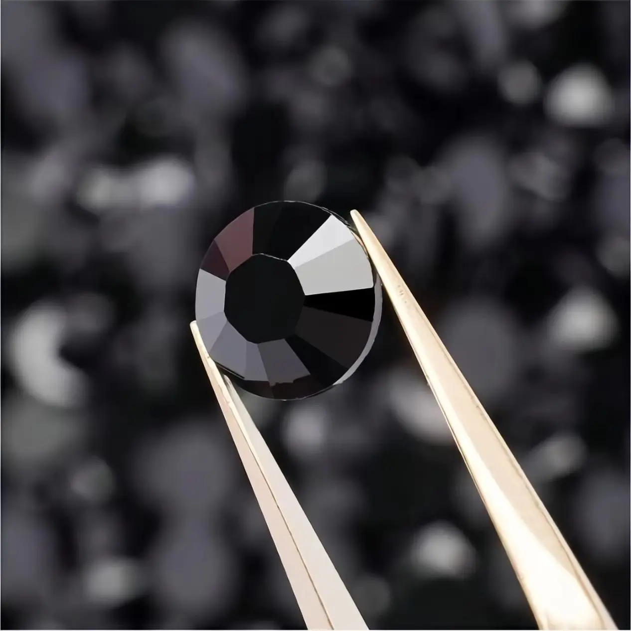3.0mm 8000pcs Black Resin Rhinestones Flatback Round Jelly-Like Non-Hotfix Rhinestones For Diy Crafts, Woodworking, Clothes, Sho