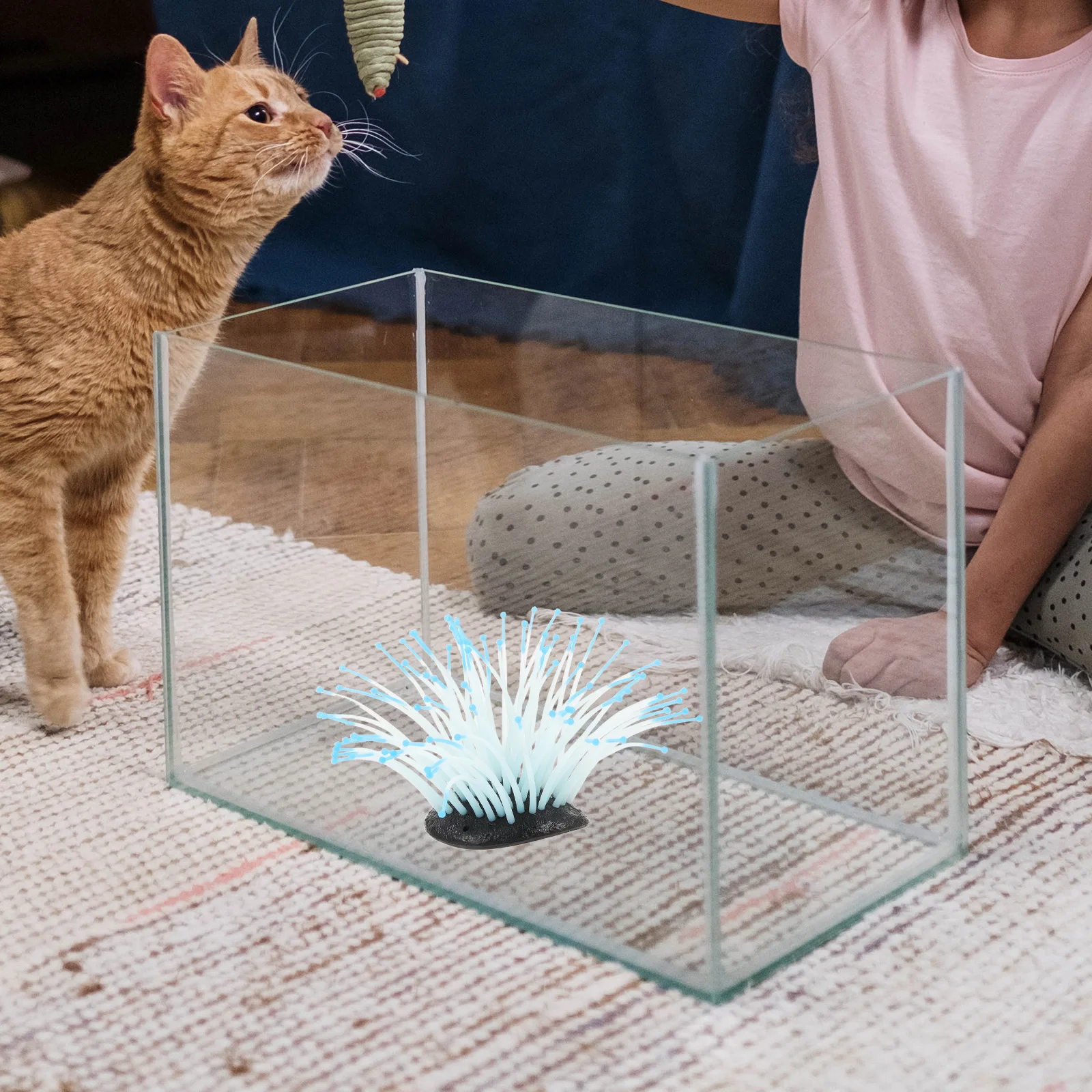 

Artificial Coral Resin Sea Anemone Lifelike Decor Aquarium Plant Simulation L scape Night Tank Pet Supplies nament